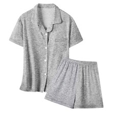 Girls Lyocell Button Down Pajamas Set, 2Pj Nightwear Sleepwear for Teen Kid 2...