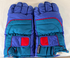 Vintage Ski Gloves Mens Womens Wateroproof Thinsulate Snow Retro 90s Colorful