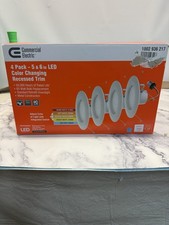 Commercial Electric 5 Pack - 5 6 in LED Color Changing Recessed Trim