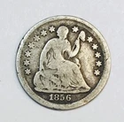 1856 SEATED LIBERTY HALF DIME! CLASSIC 19TH CENTURY AMERICAN COIN! NICE!NR#G3605