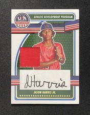 2023 Panini USA Baseball Stars & Stripes Materials Jason Harris Jr Auto Relic