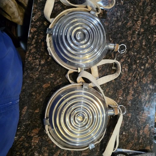 Stainless Steel Bullseye Canteen Civil War Era