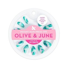 Olive & June Press-On Fake Nails - XS Squoval - Pink Palace Palms - 42ct