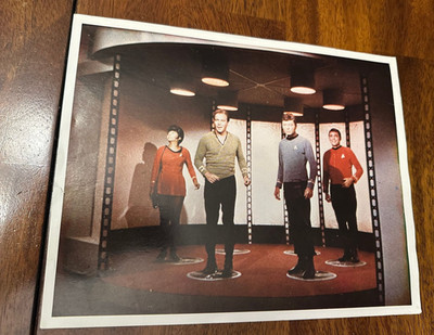 Star Trek Vintage TV Photo Transporter Scene Cast Print Bordered Glossy Classic