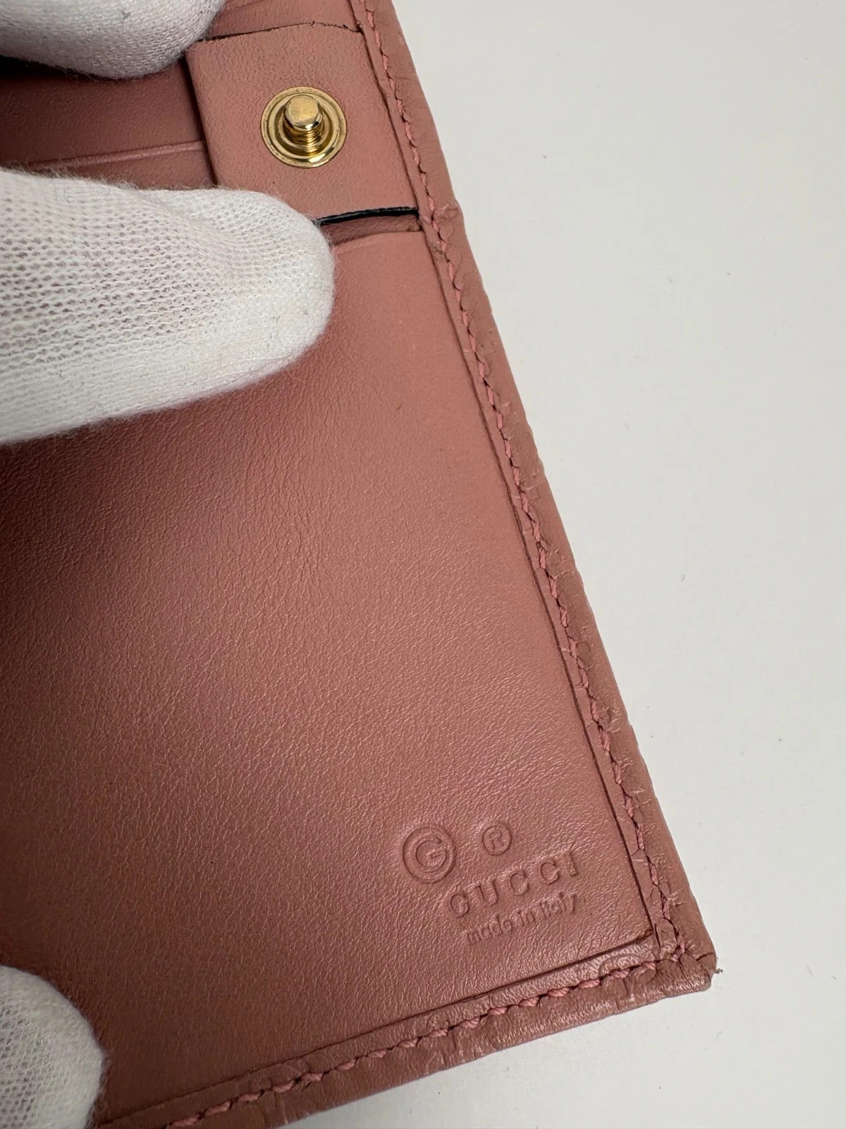 Gucci Microguccissima Pink Leather Monogram 'GG' Purse Wallet image 8