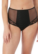 Image of FANTASIE ANA BLACK HIGH WAIST BRIEF SIZE UK S / AU 10
