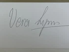 Dame Vera Lynn pencil signed Forces Sweetheart WW2