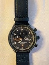 Stuhrling Original 929 Chronograph, Date, Quartz, Blue Leather Strap, Mens Watch