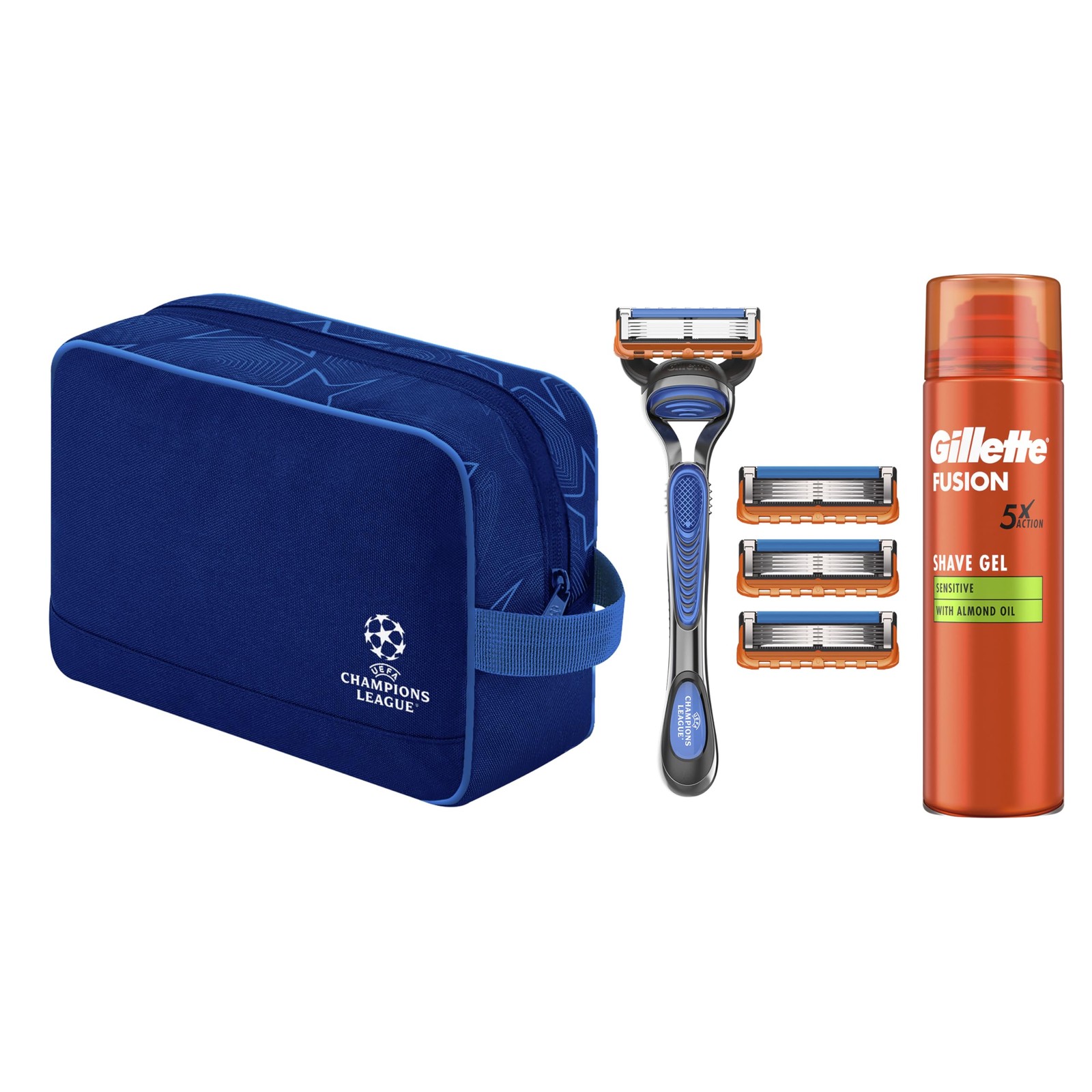 Rasoio Barba Gillette Fusion5 UEFA Champions League - Massima Durata