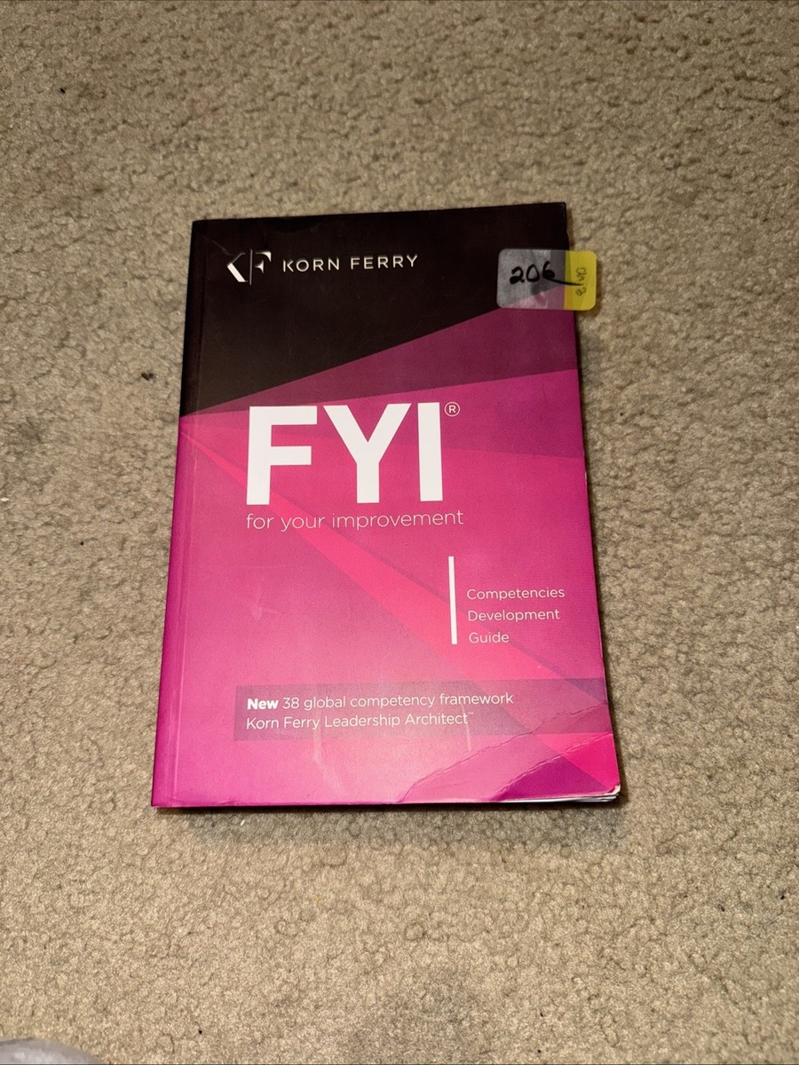 FYI For Your Improvement Competencies Development Guide Korn Ferry