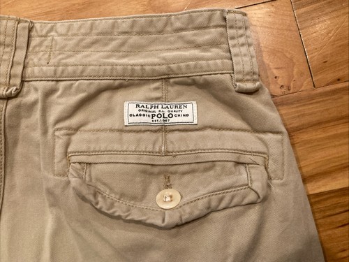 Polo Ralph Lauren Gellar Fatigue Khaki Tan Cargo Classic Shorts Mens 32 x 10 - Picture 6 of 12