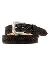 Nocona Western Belt Mens Square Basket Tapered Black N2491001