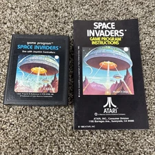 Space Invaders ~ Atari 2600 Game Tested Works Rare Vintage Retro Game And Manual