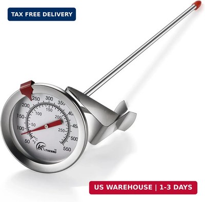 KT THERMO Candy/Deep Fry Thermometer with Instant Read,Dial Thermometer,12'' Stai