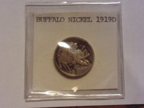 1919D Buffalo Nickel VG to Fine Nice Clear Date D Stands Out