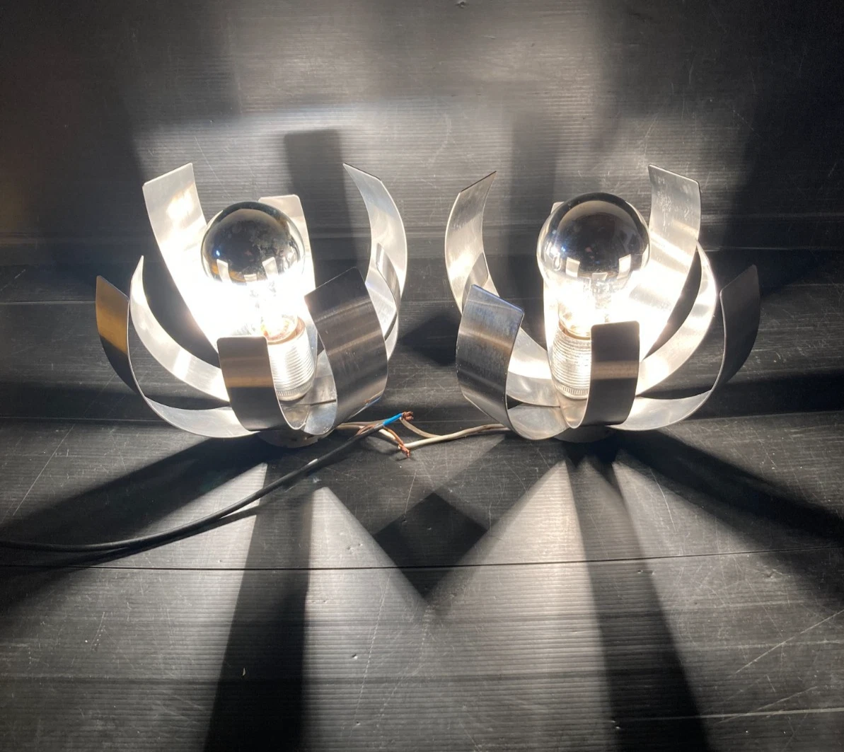 Lampe ambiance vintage coq en mosaïque de verre 1960