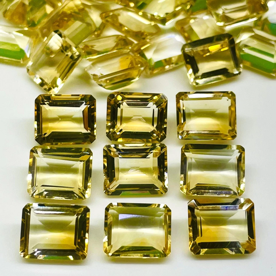 VVS 9 Natürlich Citrin 11x9mm Smaragd Schnitt Top Qualität Lose Unbehandelt - Bild 2 von 4
