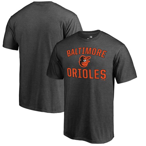 Men's Heathered Gray Baltimore Orioles Core Basics Victory Arch T-Shirt - 第 1/3 張圖片