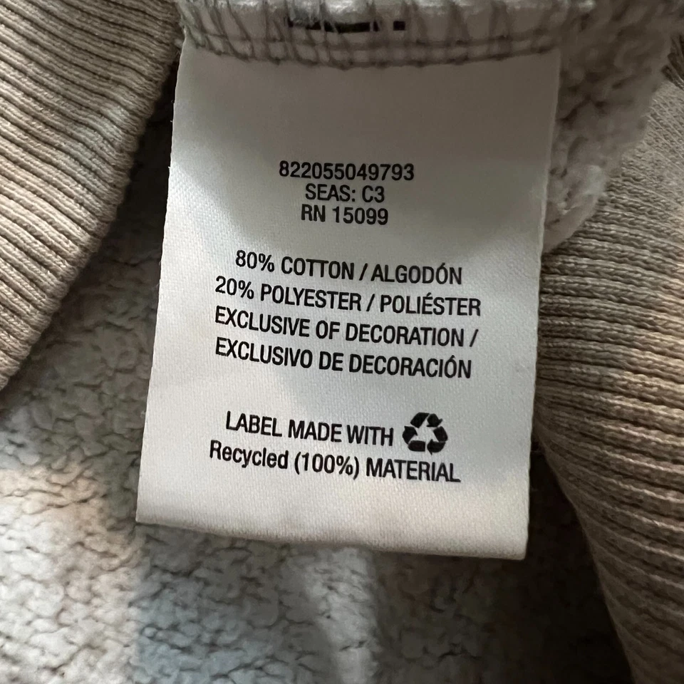 Everlast 灰色运动衫上衣长袖 M 中号男式 — 第 3/4 张图片