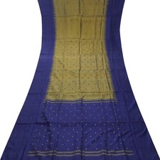 Vintage Olive Green Sarees 100 Pure Silk Handwoven Indian Sari 5YD Craft Fabric
