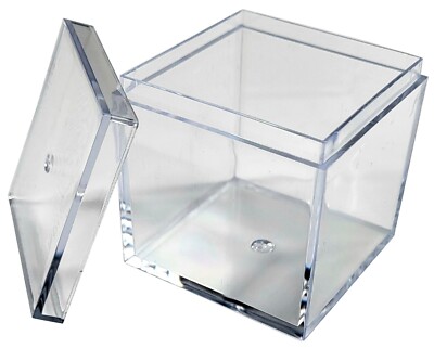 Acrylic Box Tray for Element Cubes Clear Case Periodic Table Bracket 10mm 25.4mm