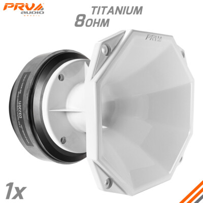 1x PRV D3220Ti Titanium Compression 2'' Driver 8 Ohm 300W + WGP14-50X White Horn