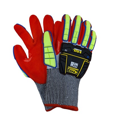 3 Paar RINGERS R 065 ANSELL Stoß Schnitt-schutz-handschuhe Gr 8 Arbeitshandschuh