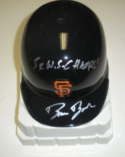 BRUCE BOCHY SANFRANCISCO GIANTS 3X WS CHAMPS LAST 1 W/COA SIGNED MINI HELMET
