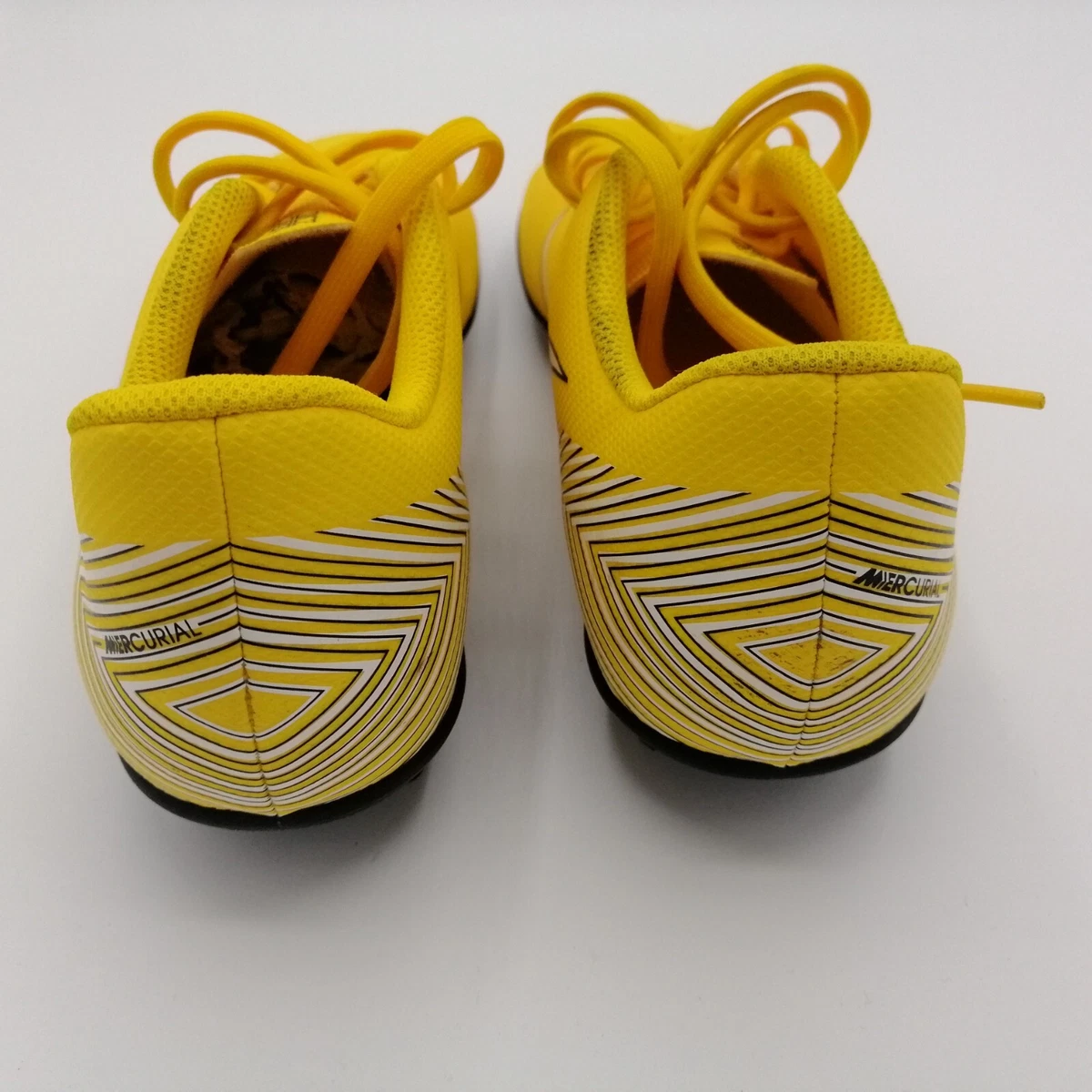 NIKE Mercurial Vapor 12 Neymar Yellow Cleat Shoes Size 36.5
