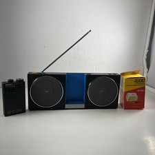 Vintage Sony SRF-80W Stereo Speaker Boombox / Removable AM/FM Walkman/SERVICED