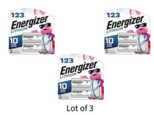 3 Packs Energizer 3V Batteries 3 Volt Battery Lithium 2 Count Each = 6 Total NEW