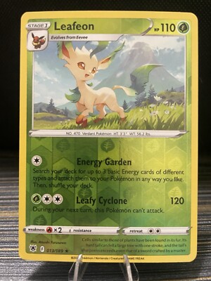 POKEMON LEAFEON 013/189 REVERSE HOLO RARE ASTRAL RADIANCE NM NEAR