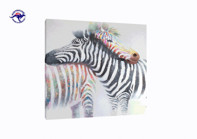 /'Zebra Love/' Beautiful Animal Oil Painting on Canvas Private Collection