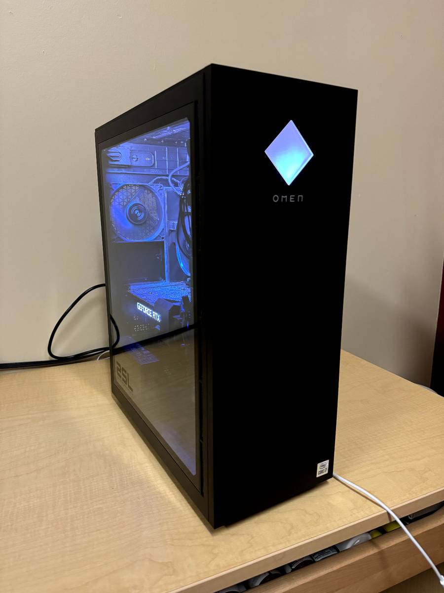 HP OMEN 25L Gaming Desktop, Black, RTX 2060 SUPER, Intel Core i7