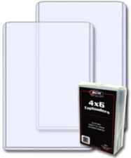 100 BCW 4 x 6 Hard Plastic Postcard / Photo Topload Holders 4x6 rigid protectors