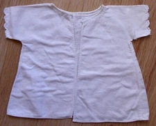 Children's period clothing early 20th century - thick cotton blouse scallop sleeves