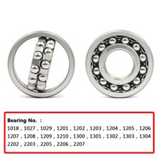Bore 7mm-50mm Self Aligning Ball Bearings Double Row Ball Bearings NO.1018-2207