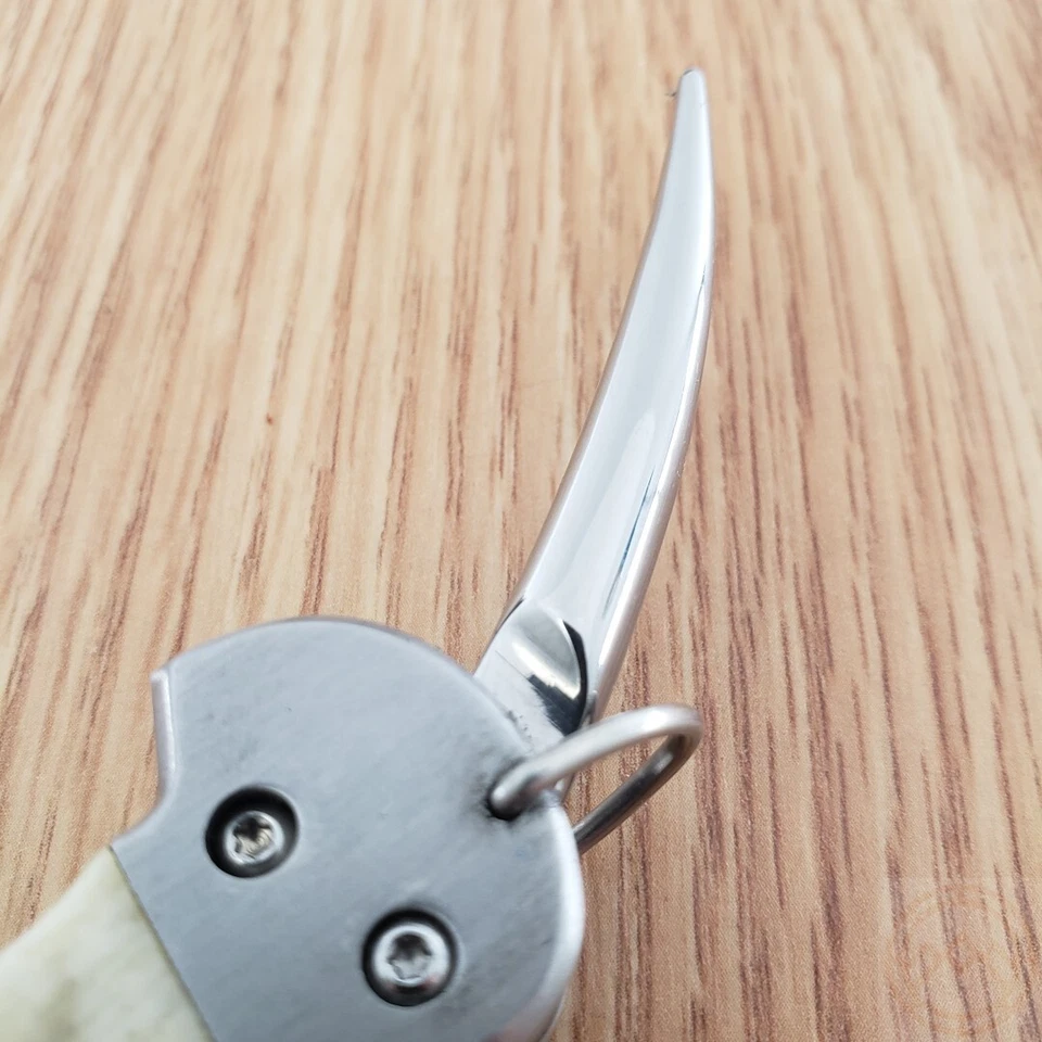 Myerchin Generation 2 Folding Knife 2.5" Stainless Steel Blade White Bone Handle - Image 4 of 4