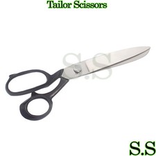 Black Handle Tailor Scissors 12 Inch Fabric Embroidery Arts Crafting Shears