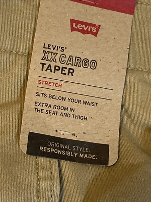 NWT Levi's XX Cargo Taper Stretch Pants Size 31 X 30