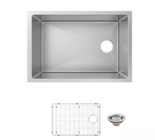 GB Tight Radius 27in Undermount Single Bowl 18Gauge Stainless Steel Kitchen Sink