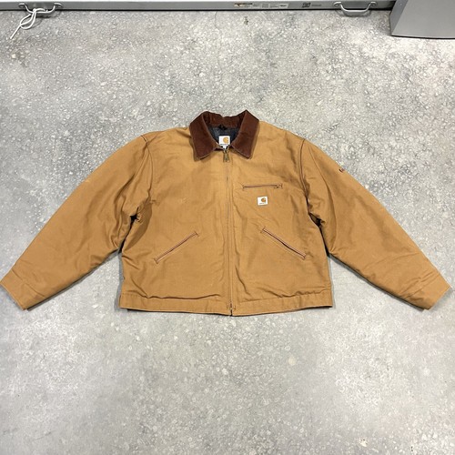 Carhartt Detroit Jacket Blanket Lined Mens Sz 2XL J001 BRN Brown USA Made Read!