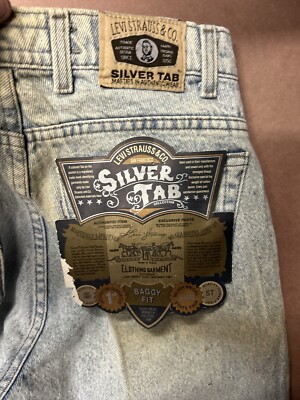 Vintage 1990's Levis Silver Tab, Baggy Fit, Deadstock NWT, Size