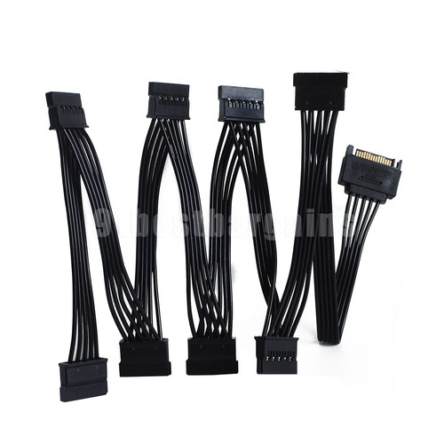 SATA 15-Pin male to 8xSATA Female Hard Disk Drive Power Connector Splitter Cable - Picture 3 of 9