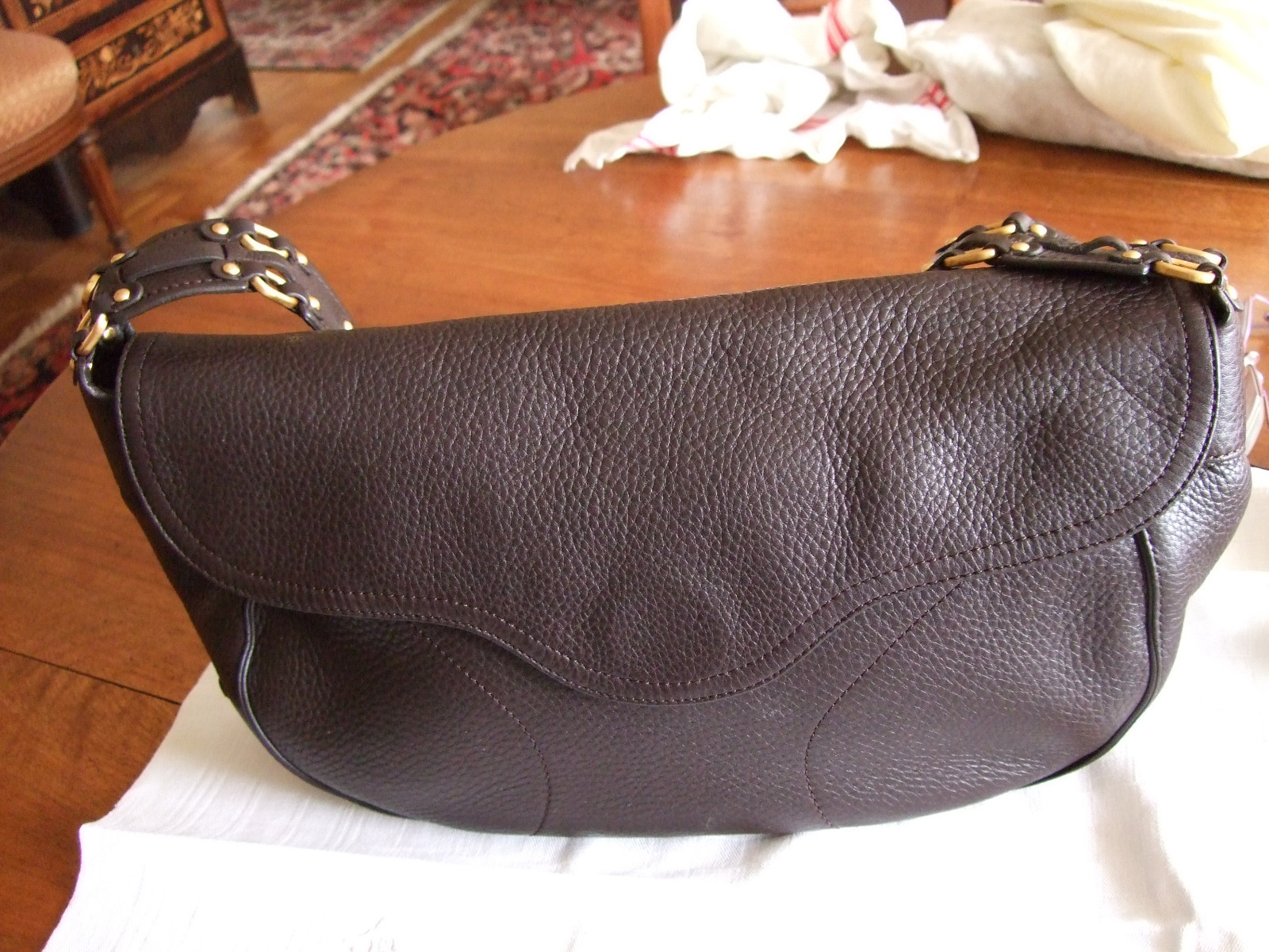 Sac à Main épaule Cole Haan En Tweed Marron - Occasion - Style élégant Et Pratique