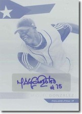 MIGUEL ALFREDO GONZALEZ 2013 Rize Autograph Printing Press Plate WORLD CLASS 1/1