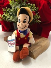 The Disney Store Mini Bean Bag 9" Pinocchio The Boy Bean Plush Toy RETIRED NWT