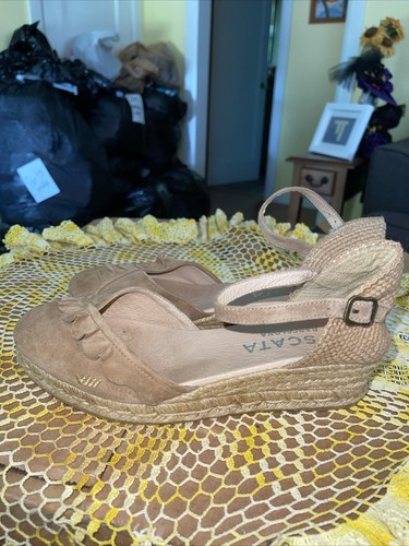 Viscata Espadrilles hellbraun Größe EU 39 US 9,5 Wildleder Strand Urlaub Spanien Keilabsatz Schuhe - Bild 5 von 10