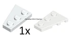 New Lego 1x White Wedge, Plate 3 x 2 Right 43722 and Left 43723