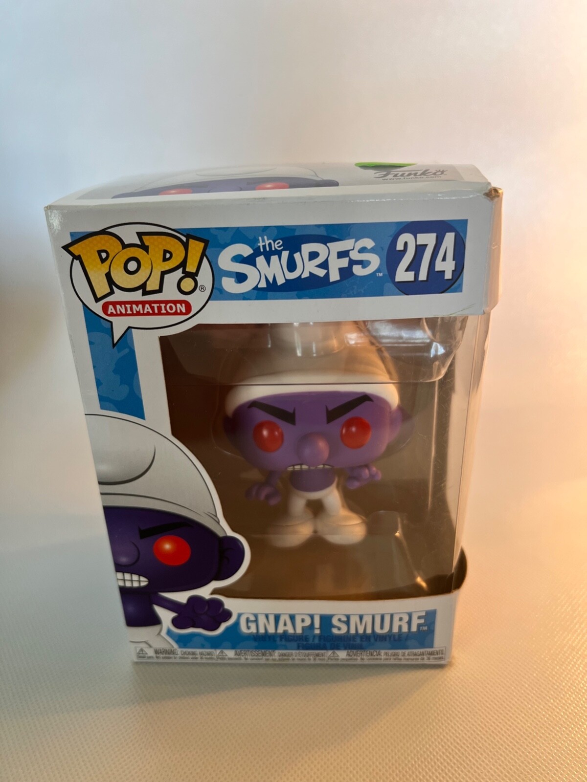 Funko Pop! ¡Nap De Animación De Los Pitufos! Pitufo (Púrpura) #274 - La Caja Tiene Algunos Daños